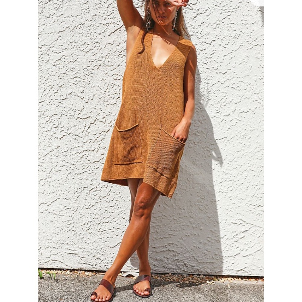 Free People sweater jumper Mini Dress